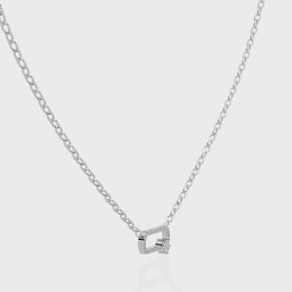 0.48 CT Cushion Bound Style Necklace