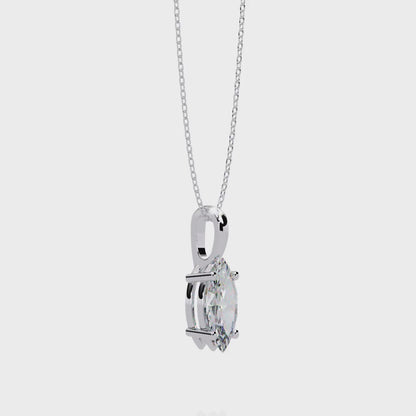 1.00 CT Marquise Diamond Pendant Elegant Necklace