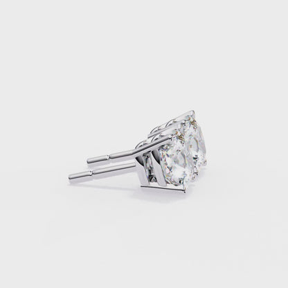 2.35 CT Cushion Solitaire Stud Earrings