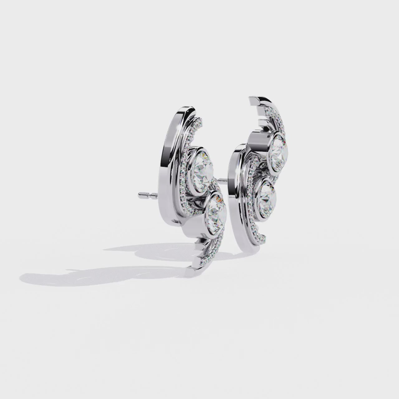 White Gold / Moissanite, White Gold / Lab Grown