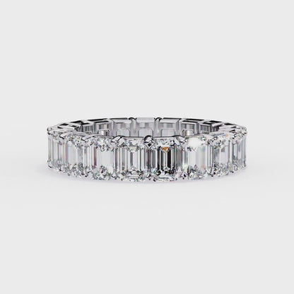 Emerald Diamond Full Eternity Wedding Band