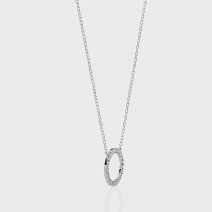 0.39 CT Round Shape Simple Necklace