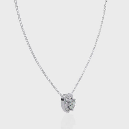 0.87 CT Heart Classic Pendant with Chain