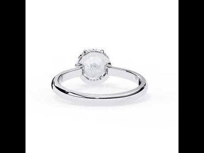2.30 CT Round Hidden Halo With Pave Set Engagement Ring