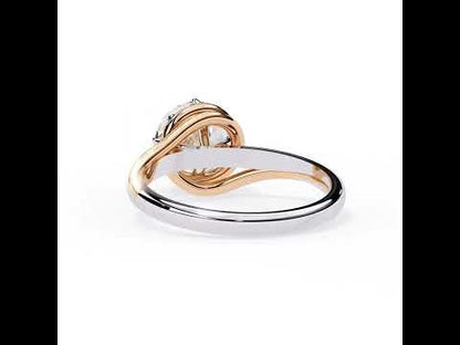 1.30 CT Round Solitaire Ring with Twist Shank Design Engagement Ring