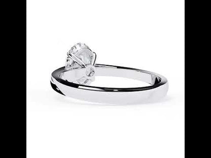 Oval Diamond Solitaire Cathedral Engagement Ring